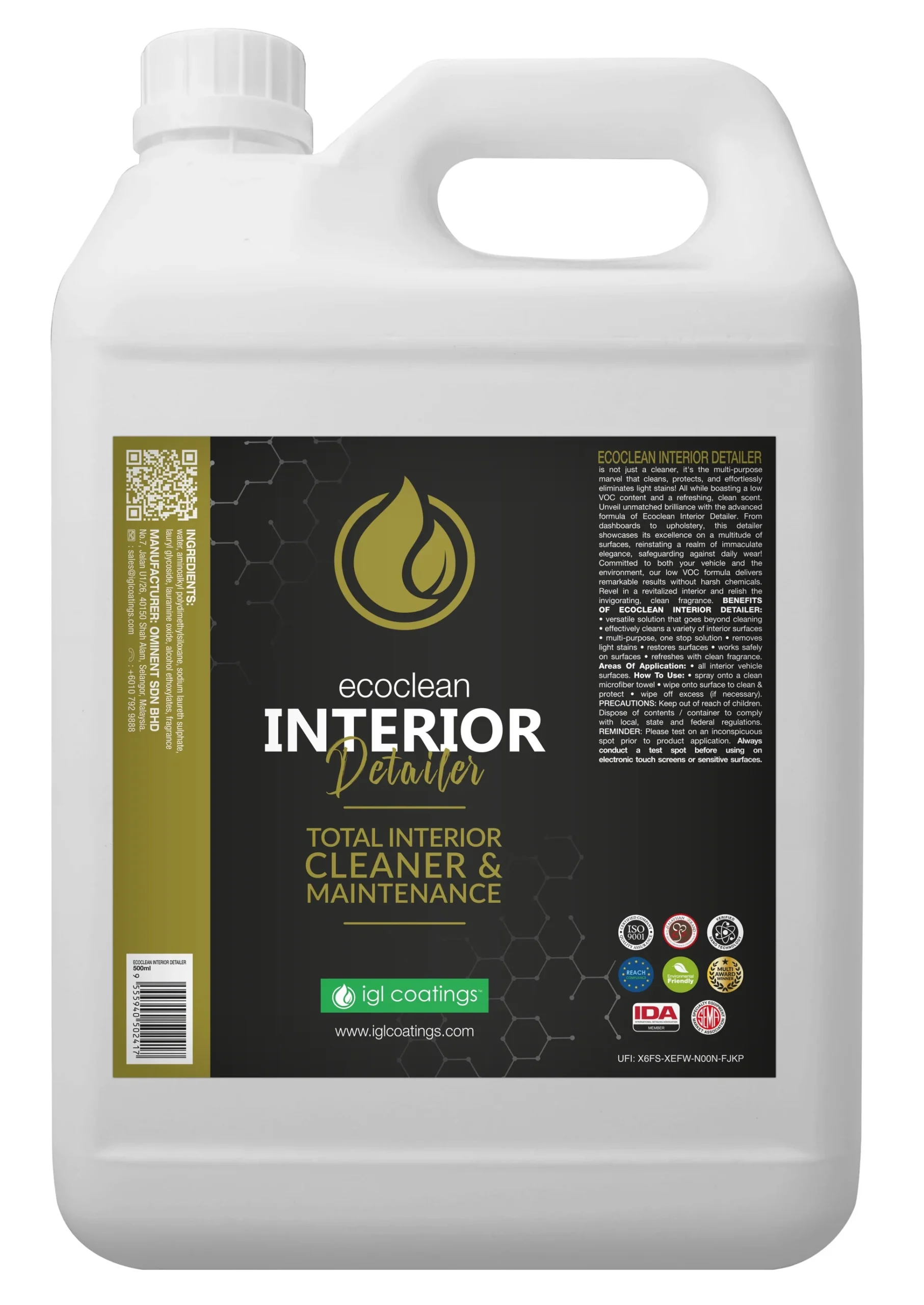 Interieur Detailer - 5L - reinigt en onderhoud